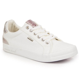 Tekstil Cross Jeans W JJ2R4038C hvide sneakers sølv