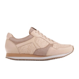 Marco Shoes Sneakers med elementer af raffia og kernelæder 2229P-1273-1280-047-1 beige