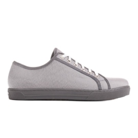 Marco Shoes Sneakers lavet af interessant sølvfarvet stof grå