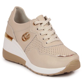 Lædersneakers S.Barski W OLI149 beige