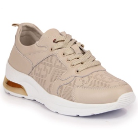 Lædersneakers S.Barski W OLI150 beige