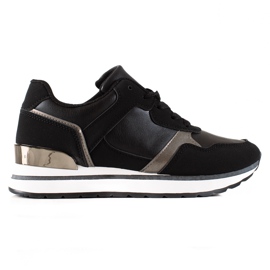 TRENDI Sorte sneakers på platformen