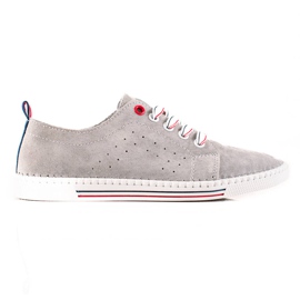 Filippo Klassiske læder sneakers grå
