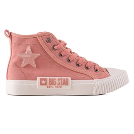 Sneakers med høj top til kvinder Big Star JJ274382 lyserød
