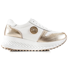 Filippo Klassiske læder sneakers hvid gylden