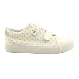 Velcro sneakers med sølvstjerner Atletico WY20757 Hvid