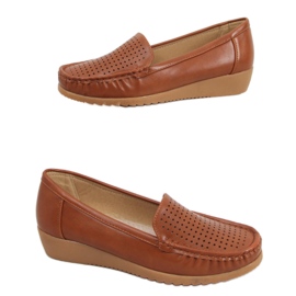 Gennembrudte loafers til kvinder Ilin Camel brun