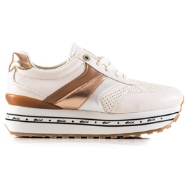 G2G/Good To Great Hvid og guld mode sneakers