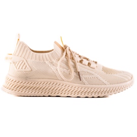 TRENDI Moderigtige sportssko beige