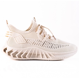 TRENDI Beige tekstil sneakers