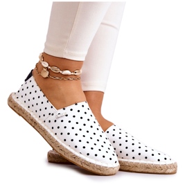 Dame espadriller med prikker Big Star JJ274870 Hvid