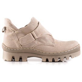 S. BARSKI S.BARSKI Velcro Støvle beige