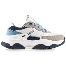 Damesneakers Big Star JJ274580 hvid blå flerfarvet