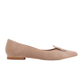 Marco Shoes Ballerinas med en dekorativ tunge beige