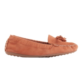 Marco Shoes Fleksible loafers med elastik orange