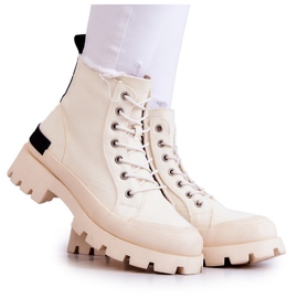 S.Barski Dame sneakers, støvler, lys beige Larina