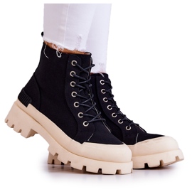 S.Barski Sneakers til kvinder, sorte Larina-støvler