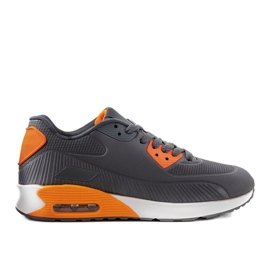 Grå sneakers med neon Lenard indlæg orange