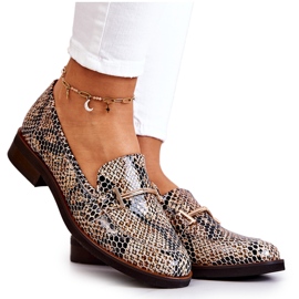 Dame loafers Laura Messi 2307 Beige-Sort