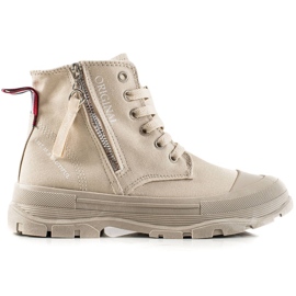Sabatina Sneakers med lynlås beige