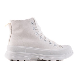 TRENDI Hvide høje sneakers