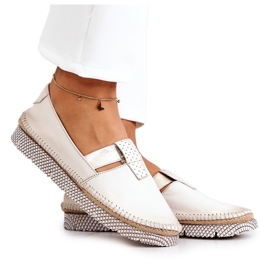 Dame læder loafers Maciejka 05432-22 Lys beige