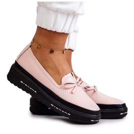 Vinceza Dame læder loafers Pink Cannes lyserød