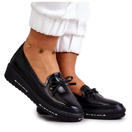 Vinceza Damelakerede Loafers On Wedge Black Frilly sort