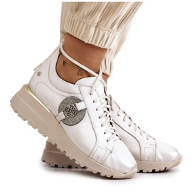 Læder sportssko On Wedge Maciejka 05492-04 Beige