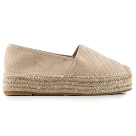 Bestelle Beige Espadrilles på platformen