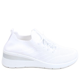 Sock wedge sko Binita White hvid