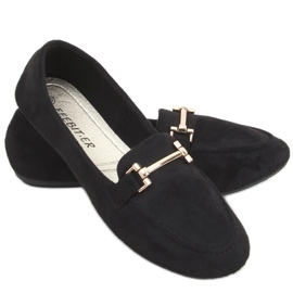 Kubra Black dame loafers sort