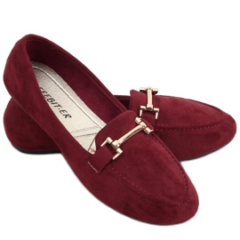 Kubra Wine loafers til kvinder rød