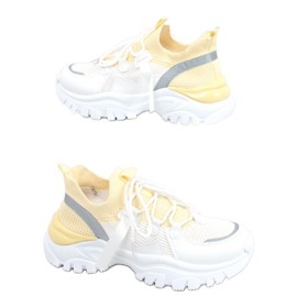 Aditi Yellow sock sportssko hvid gul
