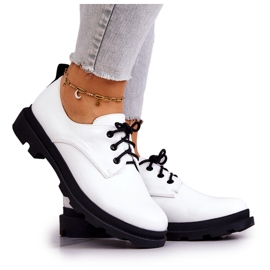 S.Barski Klassiske Brogues til kvinder Oxford White Colton hvid