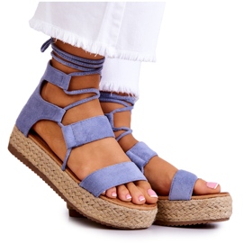 FW1 Damesandaler på Amrillo Blue Platform blå