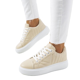 Beige sneakers med chunky Matthew såler
