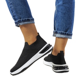 Sorte sports slip-on sneakers fra Winston