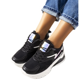 George sorte holografiske sneakers