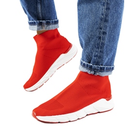 William røde high-top sneakers