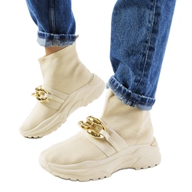 Martina beige high-top sneakers