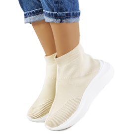 Beige high-top sneakers fra Jennifer