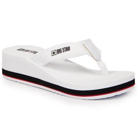 Flip-flops på Big Star W JJ274A333 kilehæl hvid