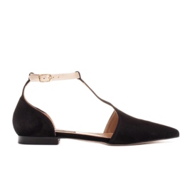 Marco Shoes Sandaler i ruskind med ankelrem sort
