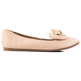 W. Potocki Ballerinaer med en Potocki-sløjfe beige