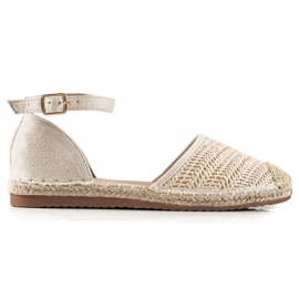 Anesia Paris Flettede Espadriller Med Spænde beige