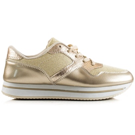 TRENDI Gyldne sneakers gylden