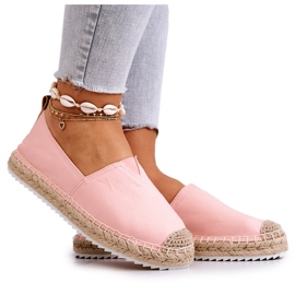 Espadriller på en flettet sål Big Star HH274496 Pink lyserød