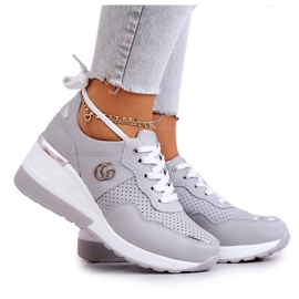 S.Barski Dame sportssko i læder Sneakers Grå Loissa