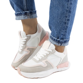 Hvide Misano sneakers til kvinder lyserød grå